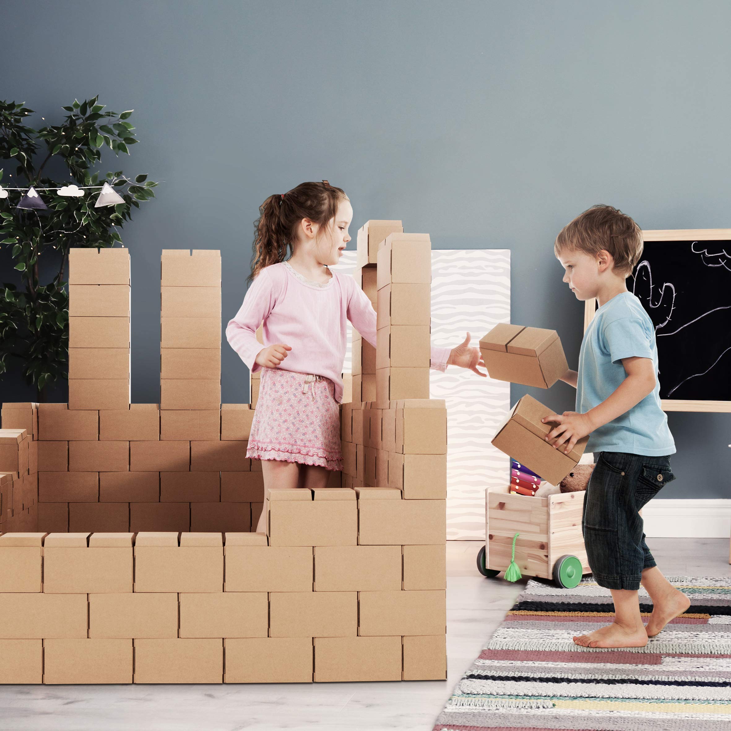 Blocs Empilables XXL en Carton Briques Géantes XXL à Emboîter