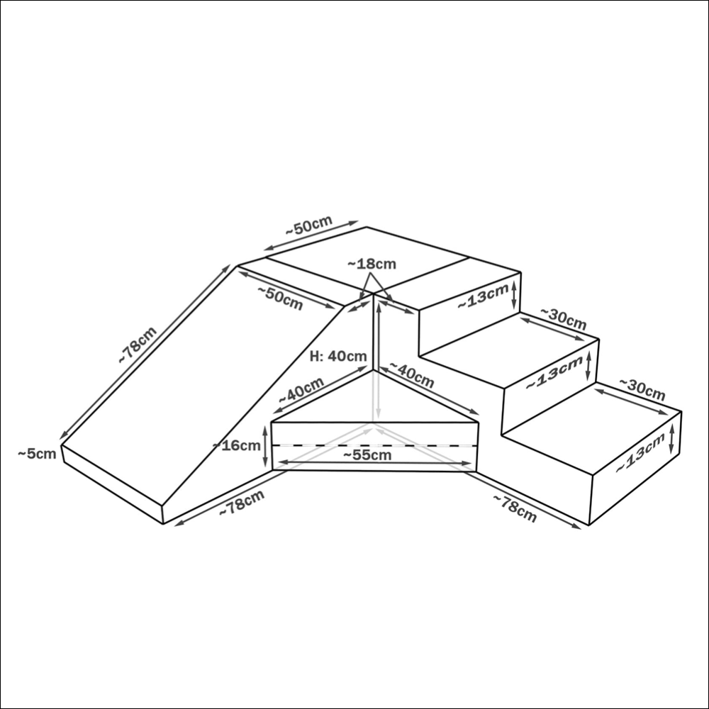 Set de 4 blocs en mousse pour enfants