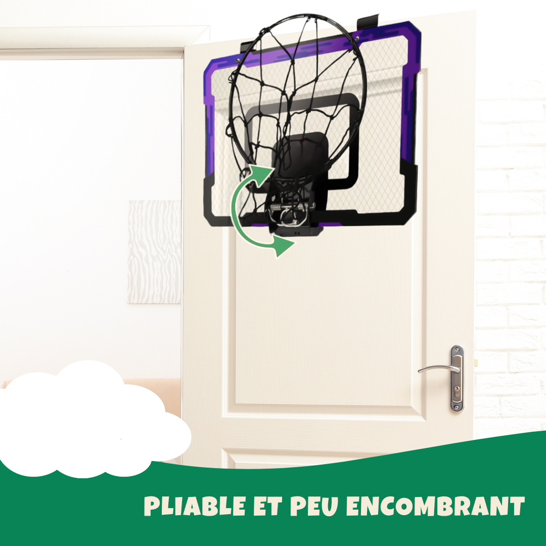 Panier Basketball Enfant avec Tableau de Score Électronique 3 Ballons