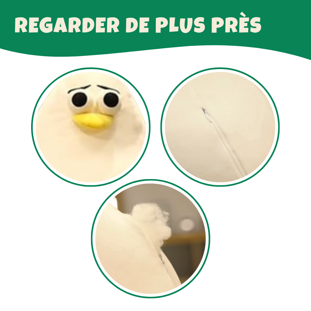 Peluche/Coussin Mouette Moelleux, Doux, Lavable, Multifonction