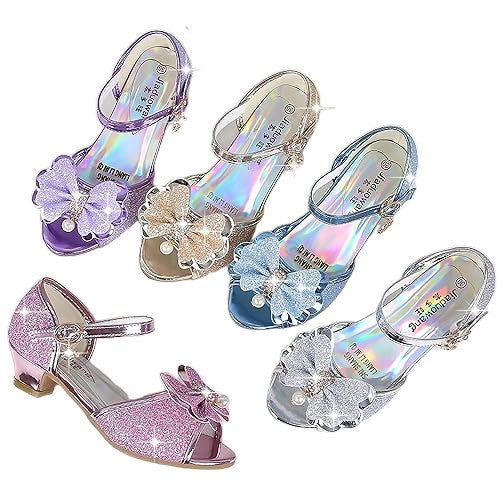 Chaussures Paillettes Argenté de Princesse Cendrillon