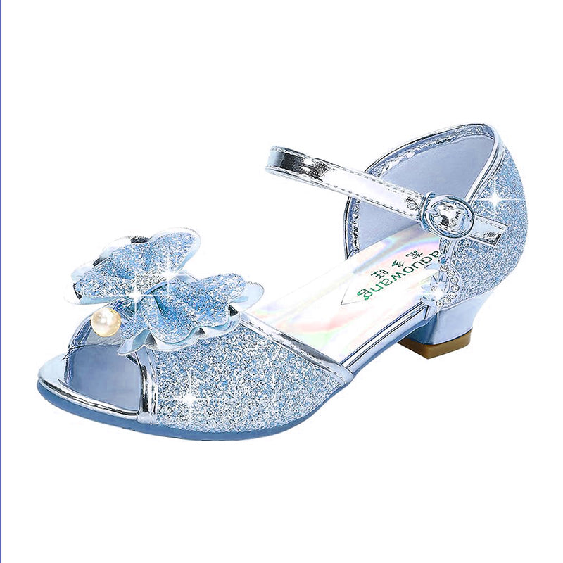 Chaussures Paillettes Argenté de Princesse Cendrillon