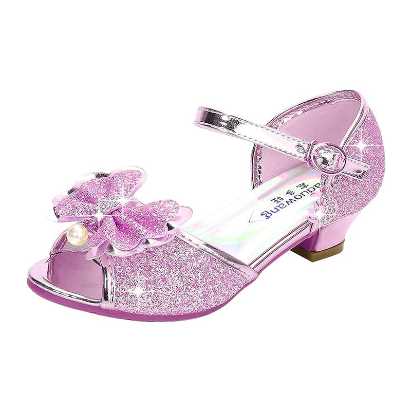 Chaussures Paillettes Argenté de Princesse Cendrillon