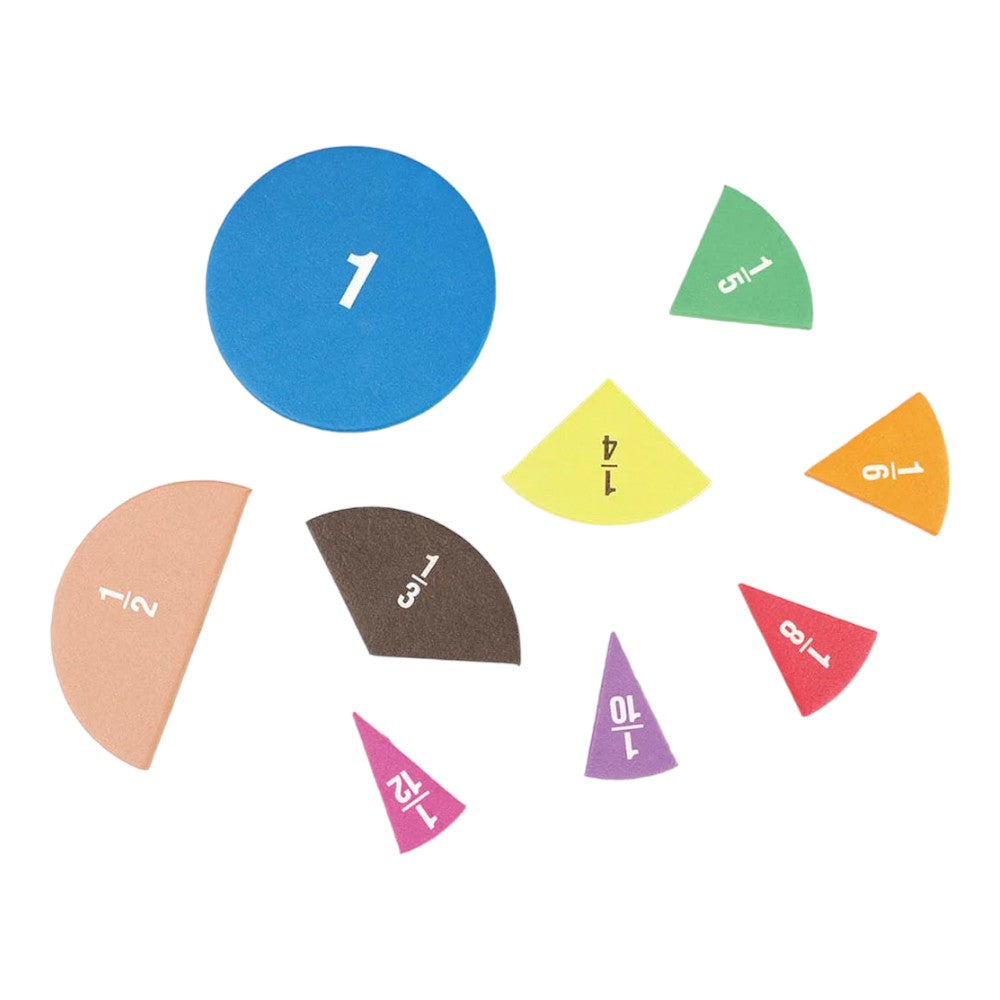 Montessori - Pack de 51 pièces de fractions mathématiques