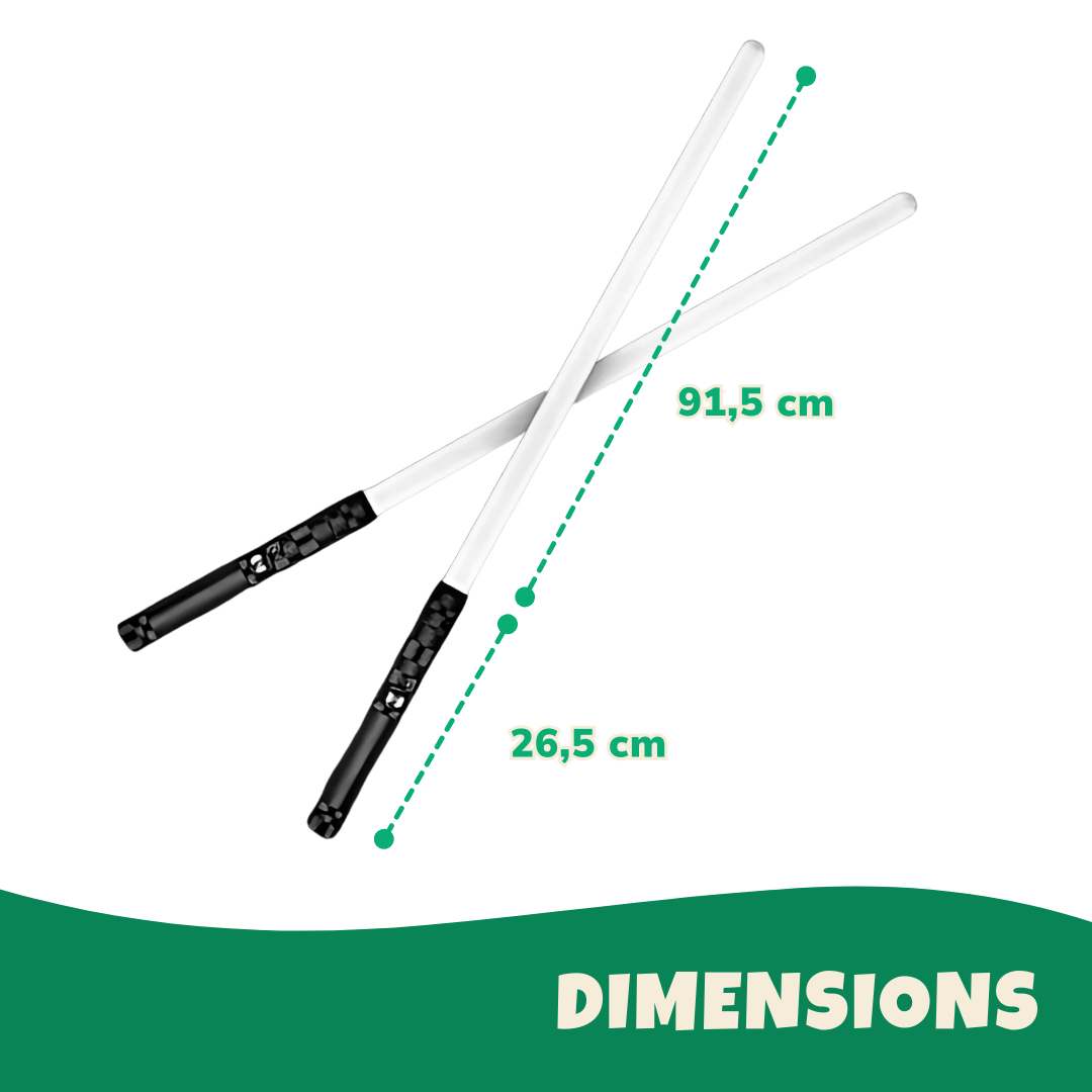 Lot de 2 Sabres Laser Manche Métal, 15 Couleurs, 10 Sons Épiques
