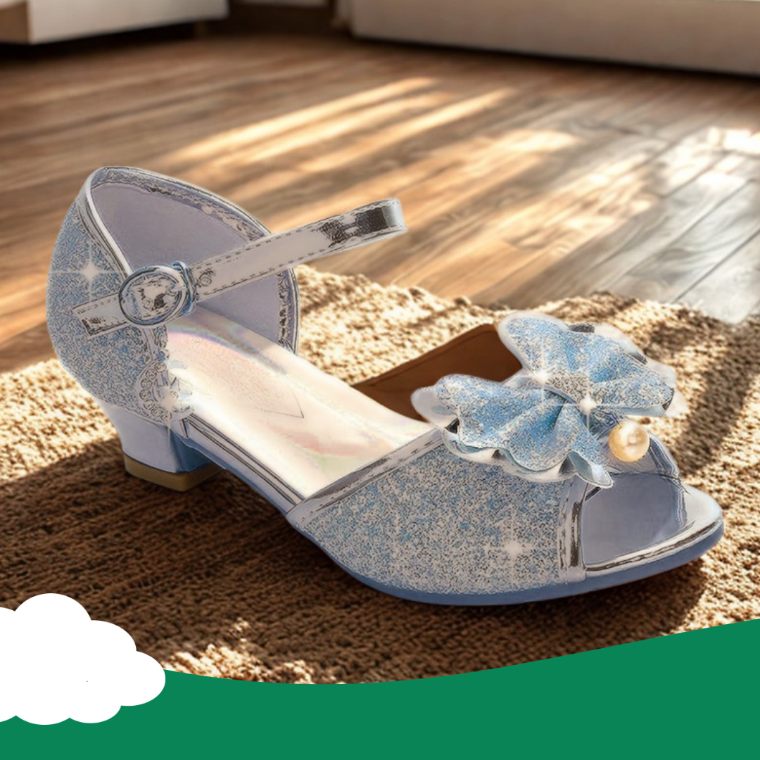 Sandales Princesse à Talon pour Fille Brillantes avec Boucle Réglable